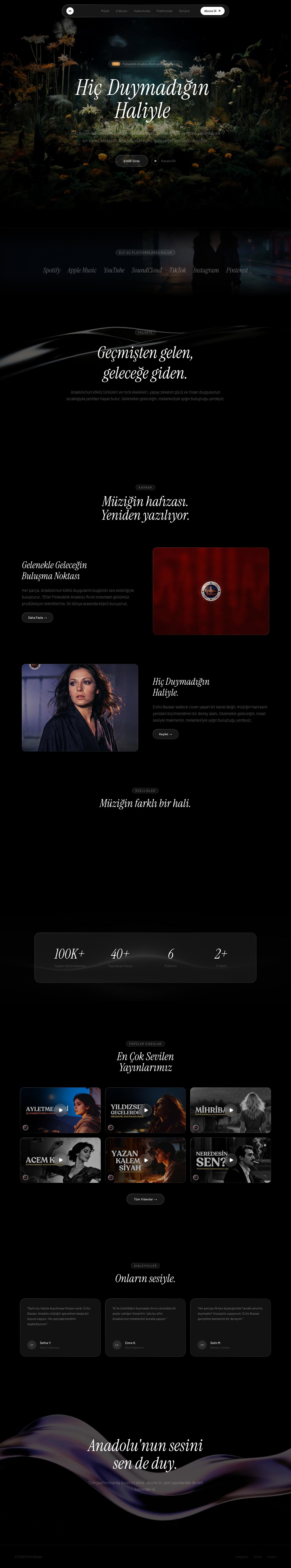 Echo Bazaar web sitesi