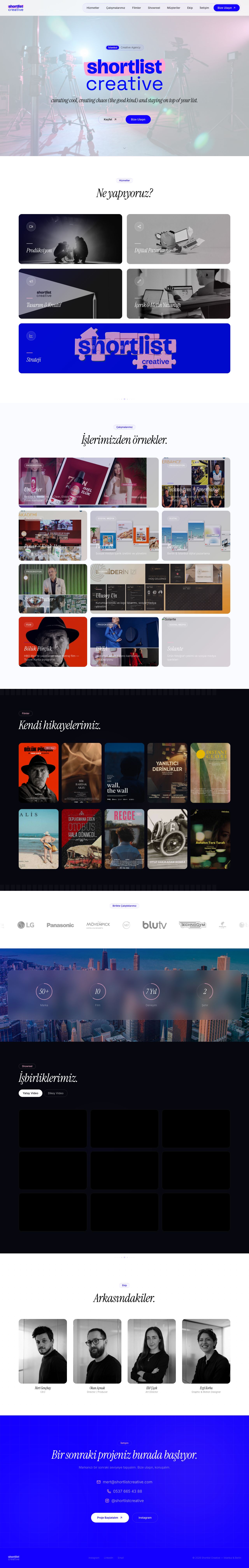 Shortlist Creative web sitesi